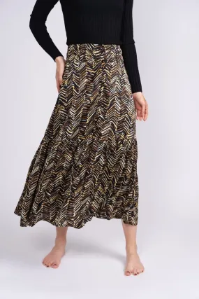 GWENYTH SKIRT (BLACK GROUND)