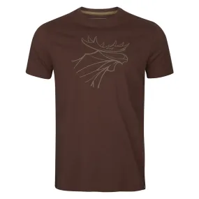 Harkila Graphic T-Shirt 2-Pack - Willow Green/Burgundy by Harkila