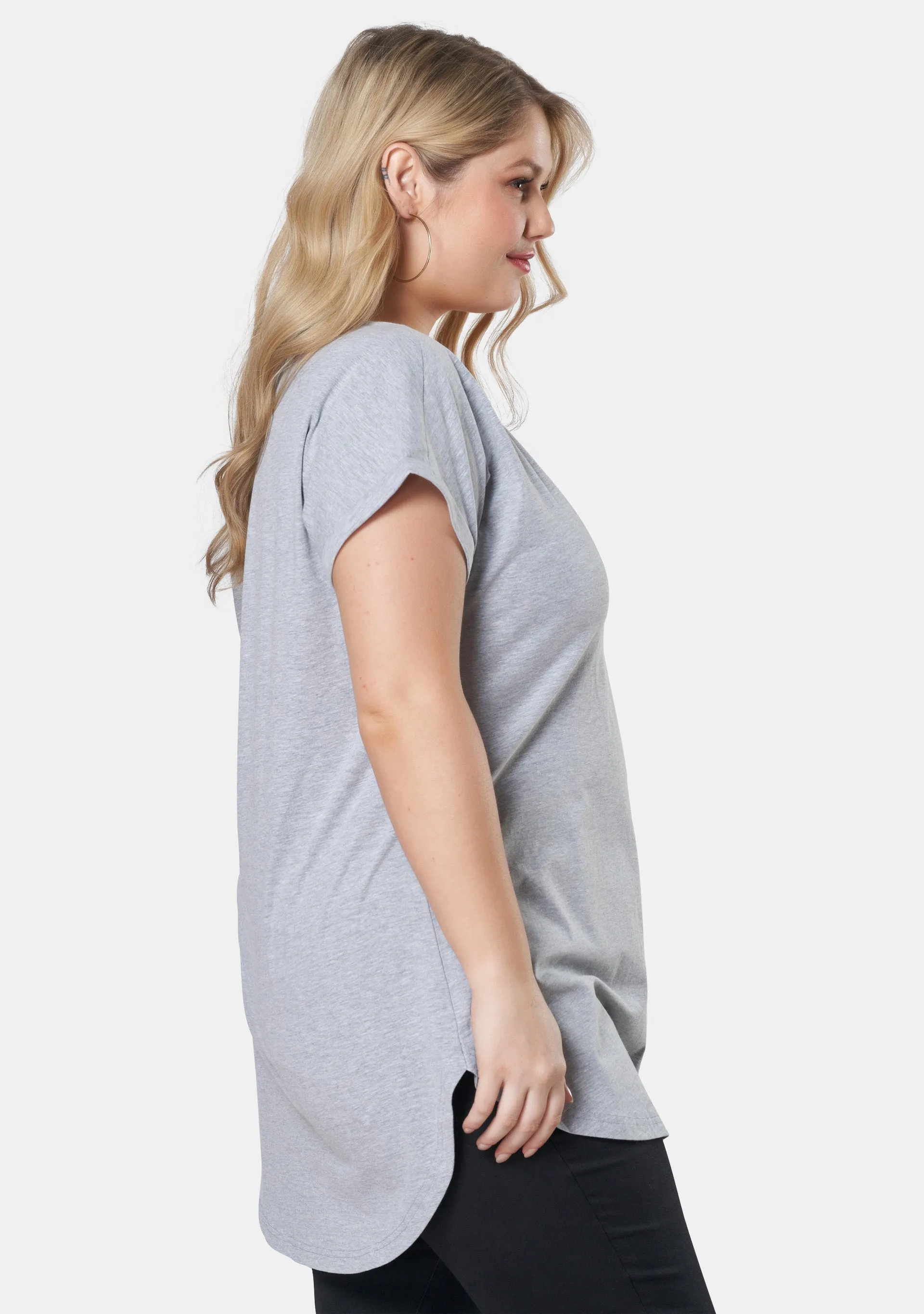 Jacinta Longline V Neck Tee