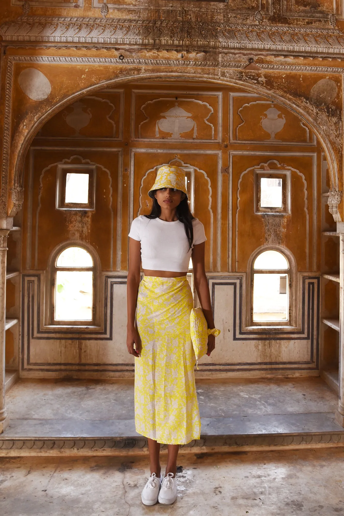 Jaipur Wrap Skirt (Yellow)