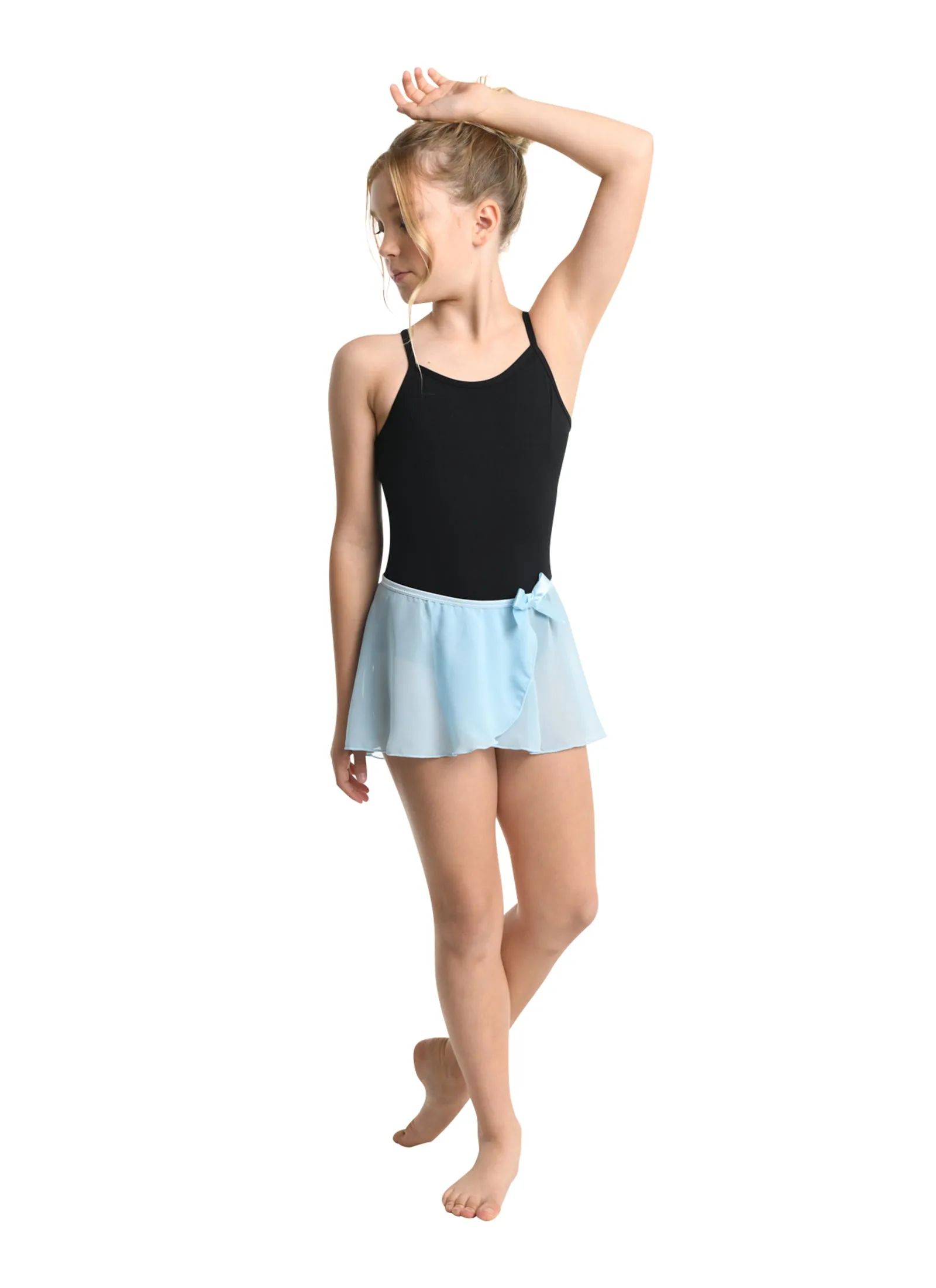 Kids Danznmotion Mock Wrap Georgette Skirt