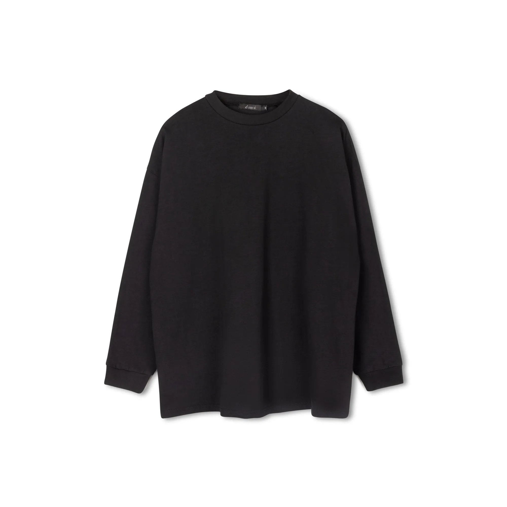 Long Crewneck Tee | Black