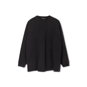 Long Crewneck Tee | Black