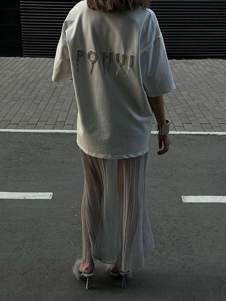 Long Hollow Sexy Waist Out See Club Fashion Through High Skirt
