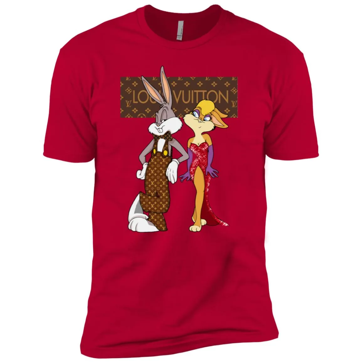 Louis Vuitton Rabbit Love Family T-shirt Men Short Sleeve T-Shirt