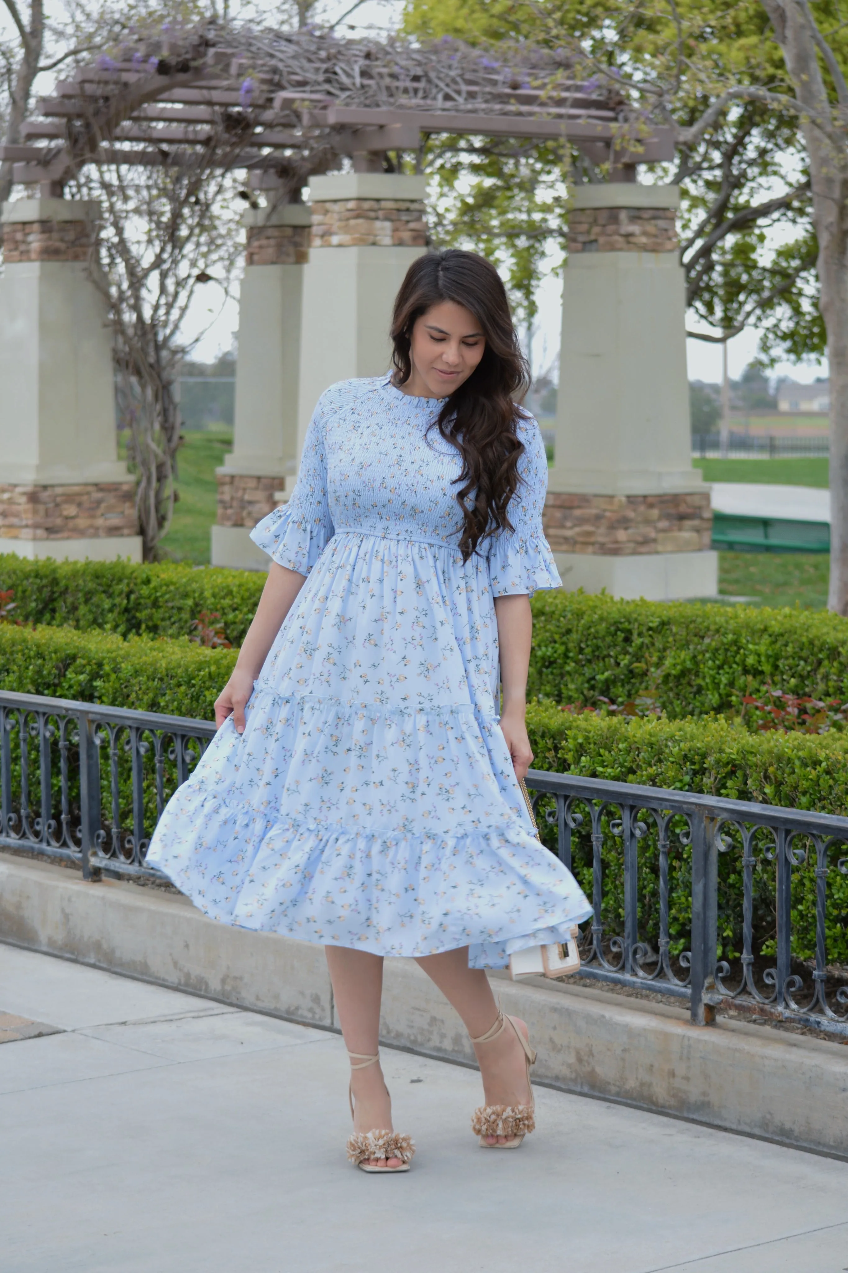 Maeve Blue Floral Dress