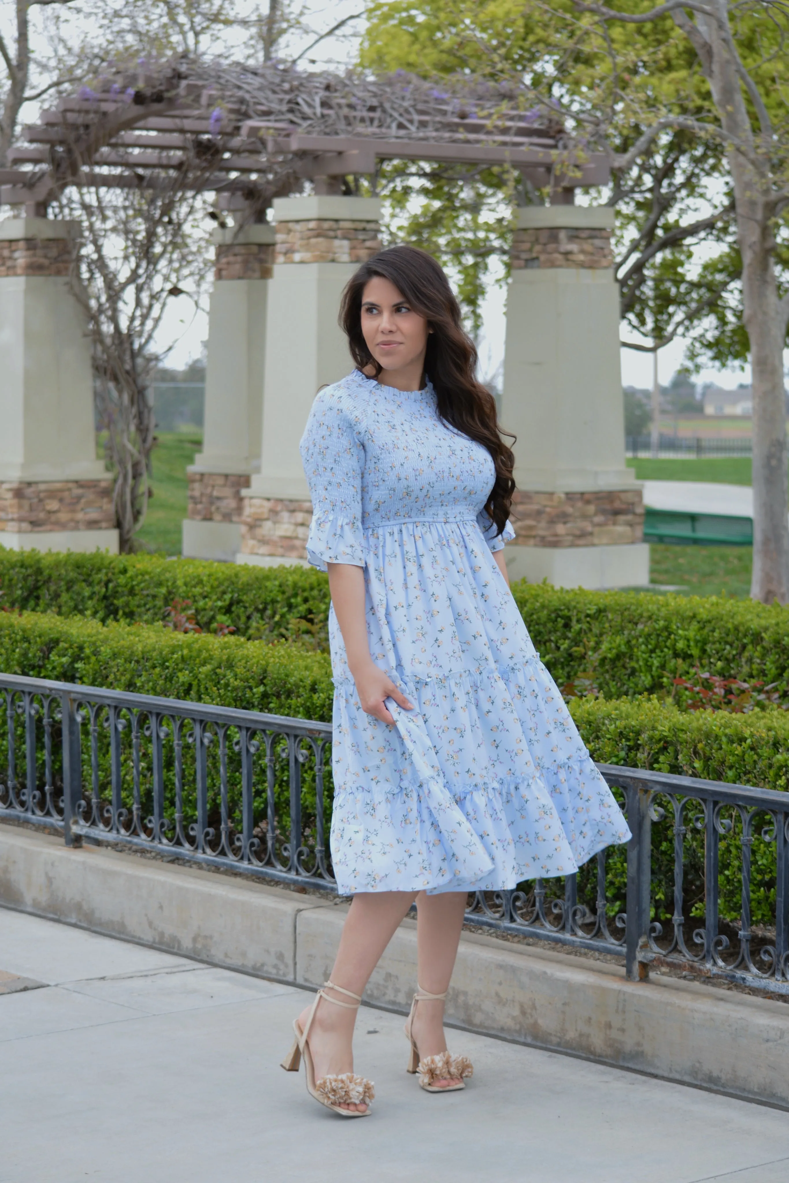 Maeve Blue Floral Dress