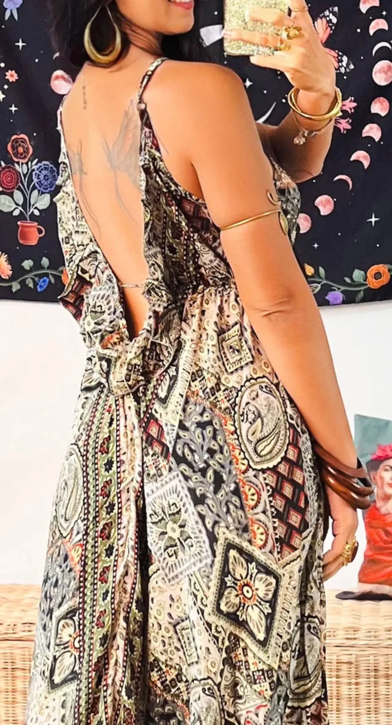 Maxi Boho With Ruffles Dress