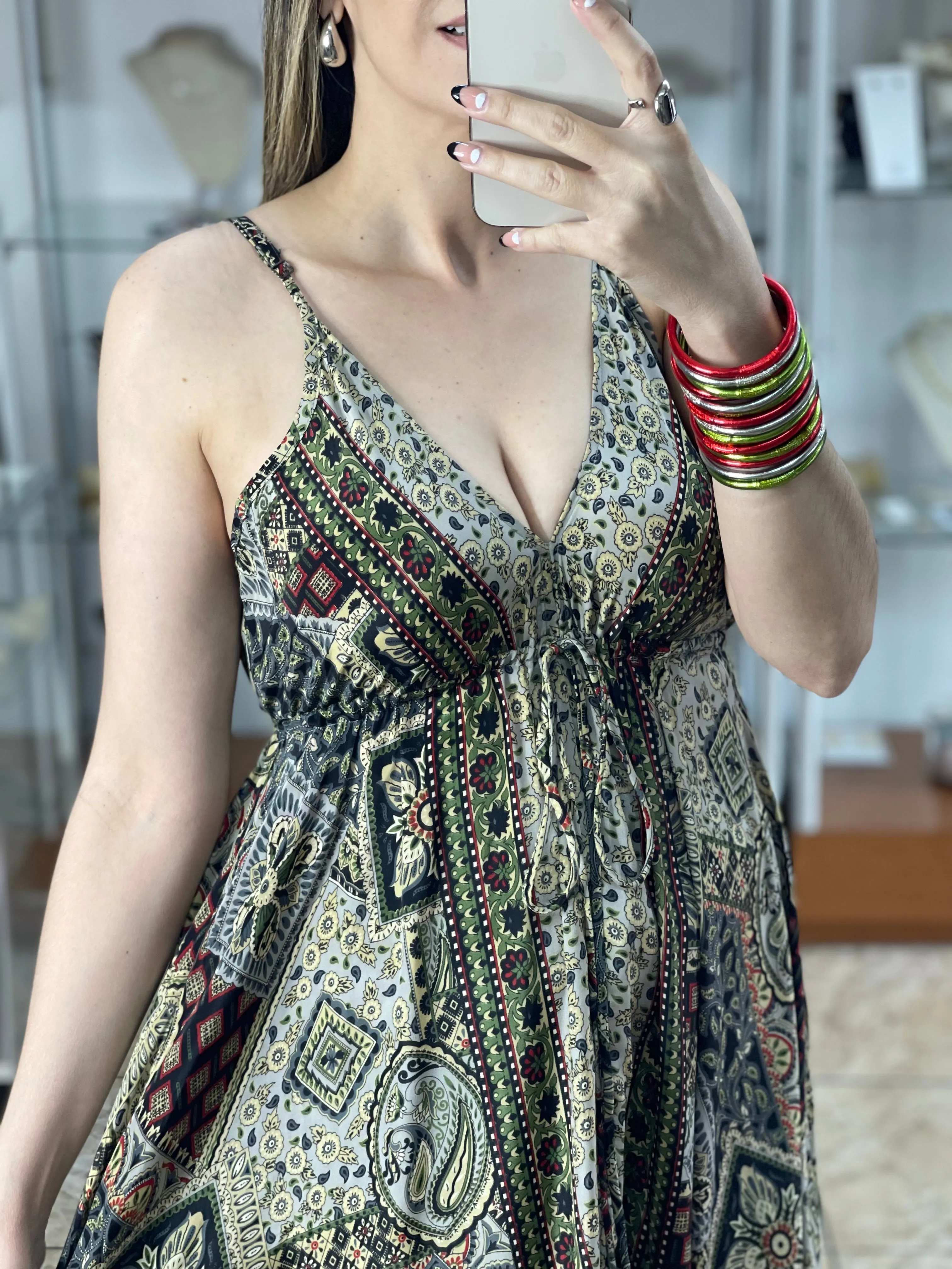 Maxi Boho With Ruffles Dress
