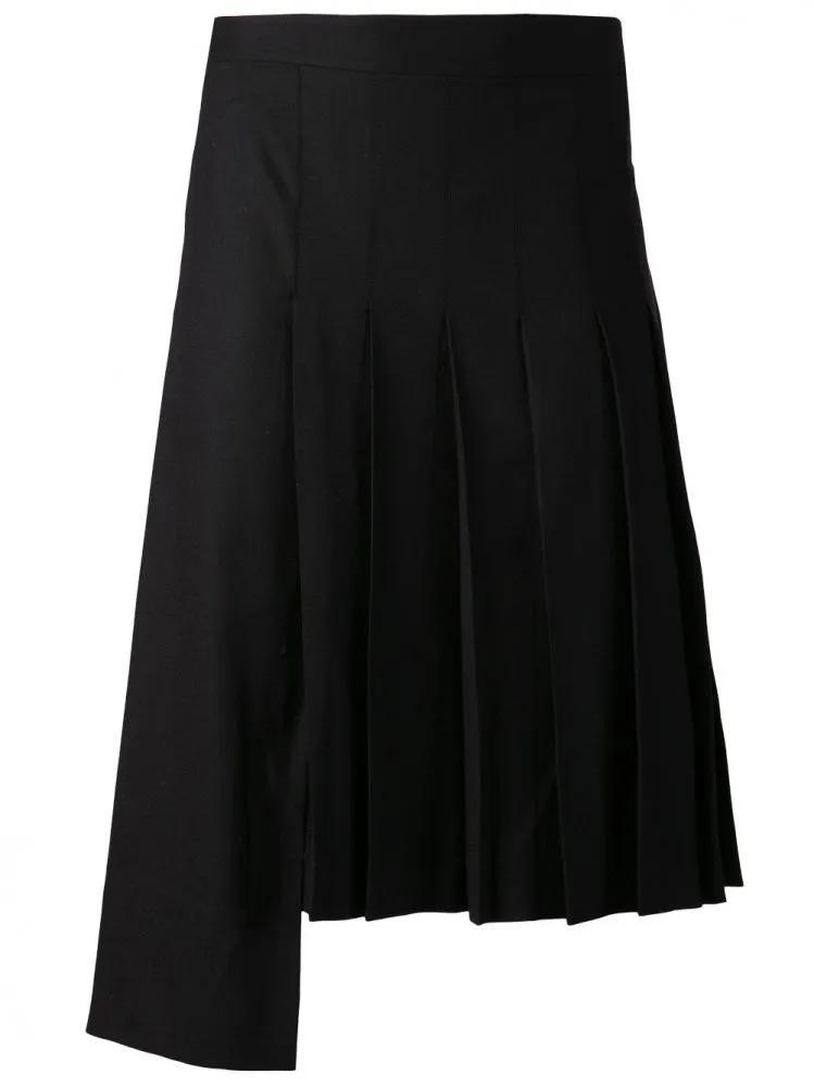 Men's Pleated Short Kilt  / Asymmetric Skirt