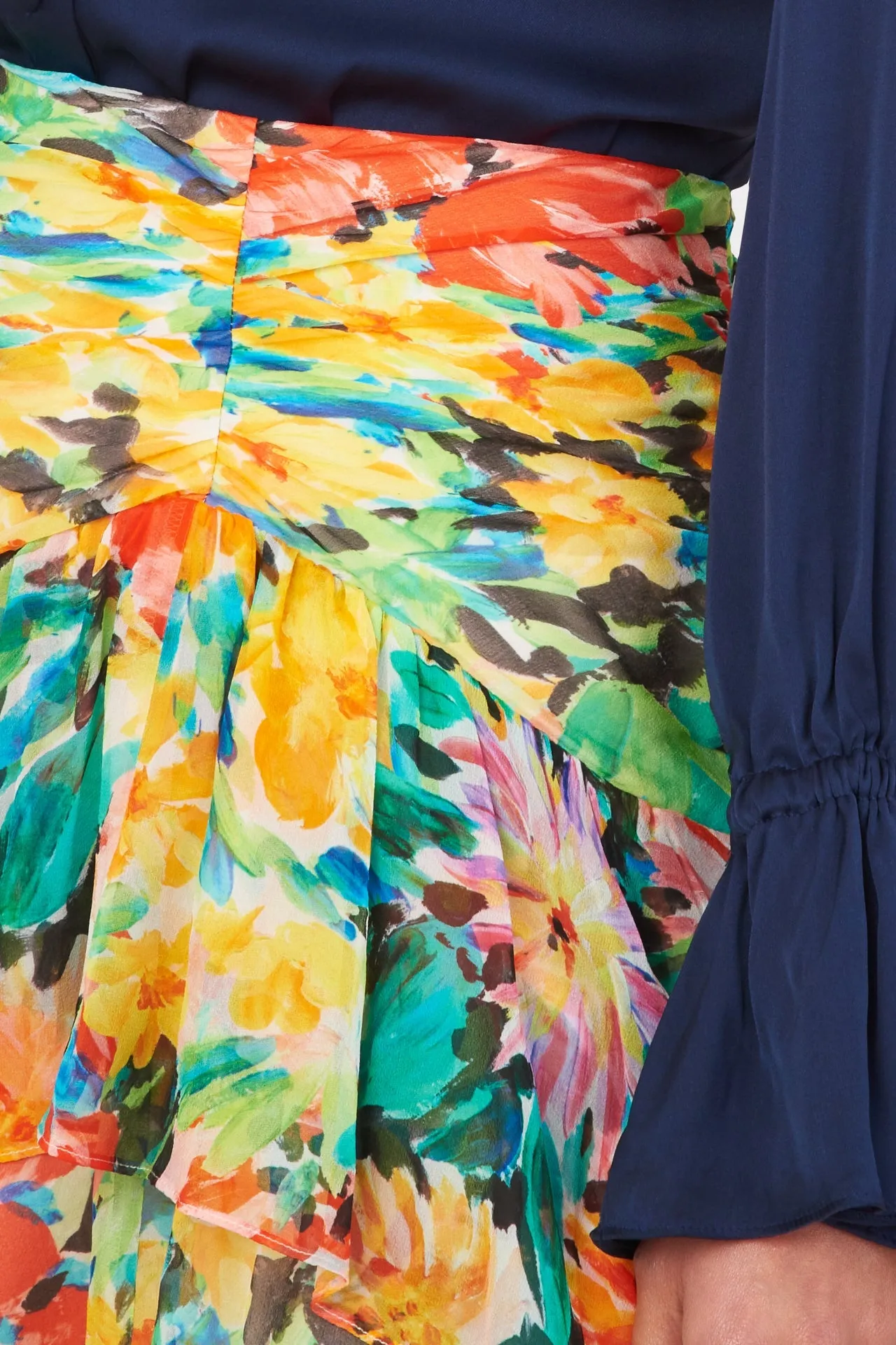 Mira Garden Floral Print Skirt