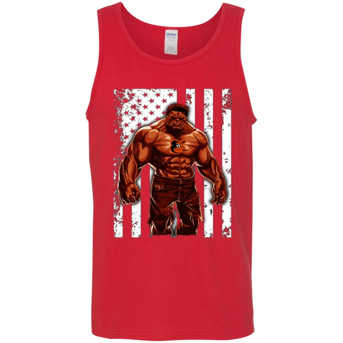 Mlb Giants Hulk Baltimore Orioles T-shirt Flag Men Cotton Tank