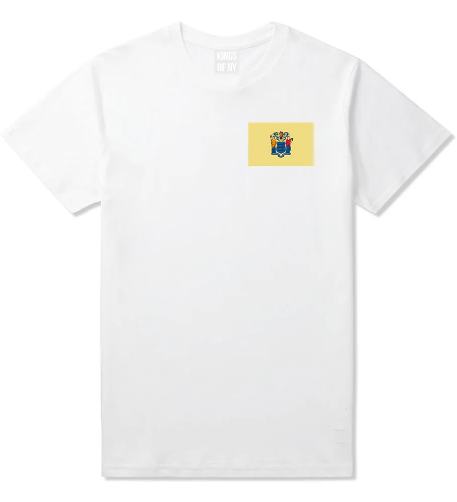New Jersey State Flag NJ Chest Mens T-Shirt