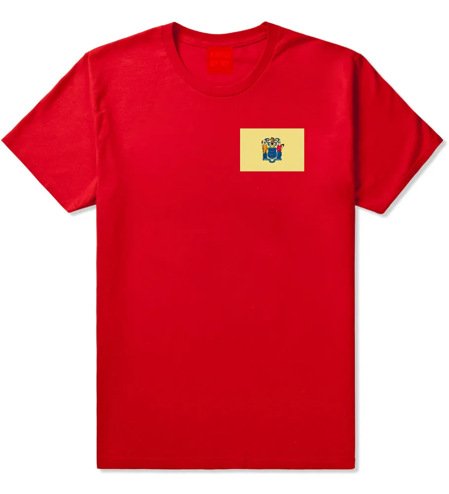New Jersey State Flag NJ Chest Mens T-Shirt