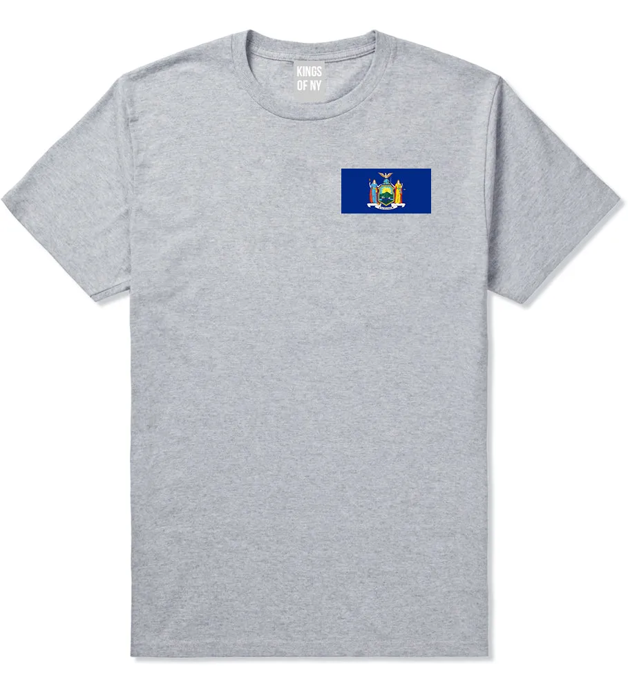 New York State Flag NY Chest Mens T-Shirt