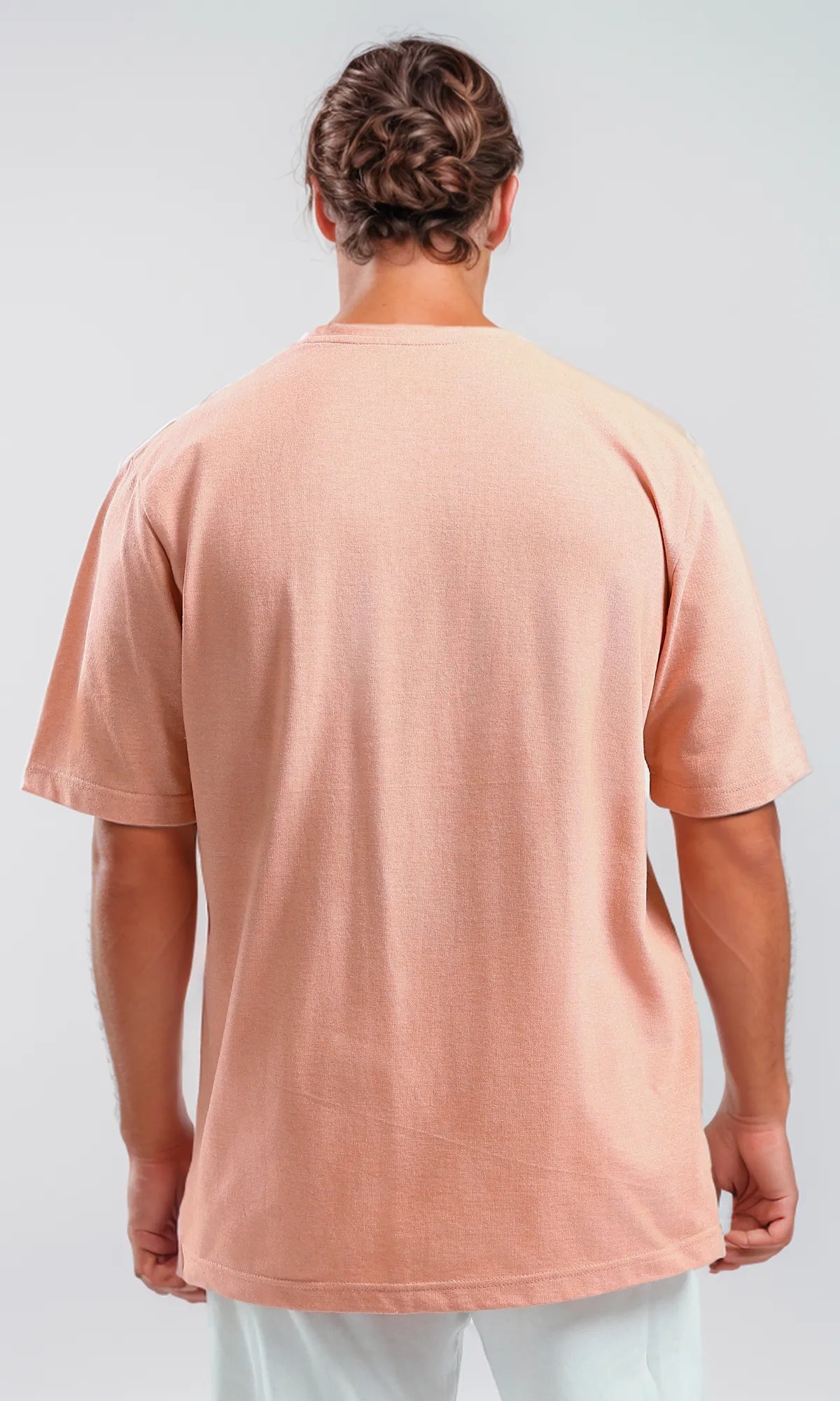 O189616 Slip On Elbow-Sleeves Basic Heather Hot Orange
