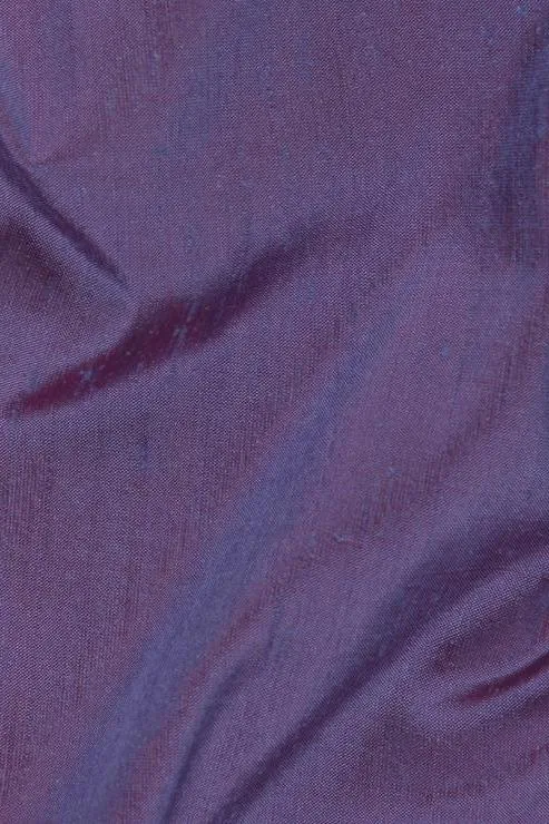 Paisley Purple Silk Shantung 54" Fabric