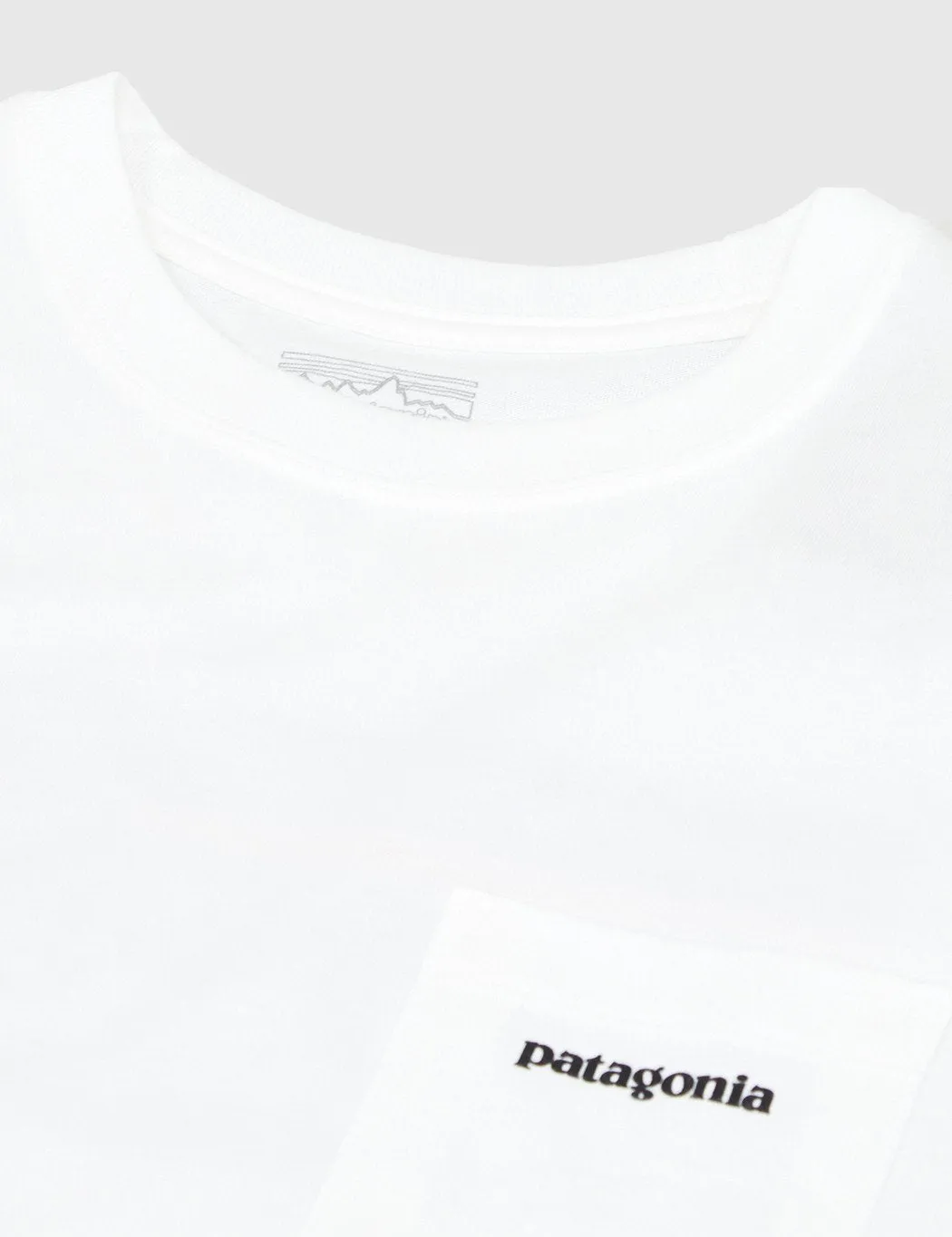 Patagonia P-6 Logo Pocket T-Shirt - White