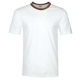 Paul Smith Stripe Rib T Shirt in White
