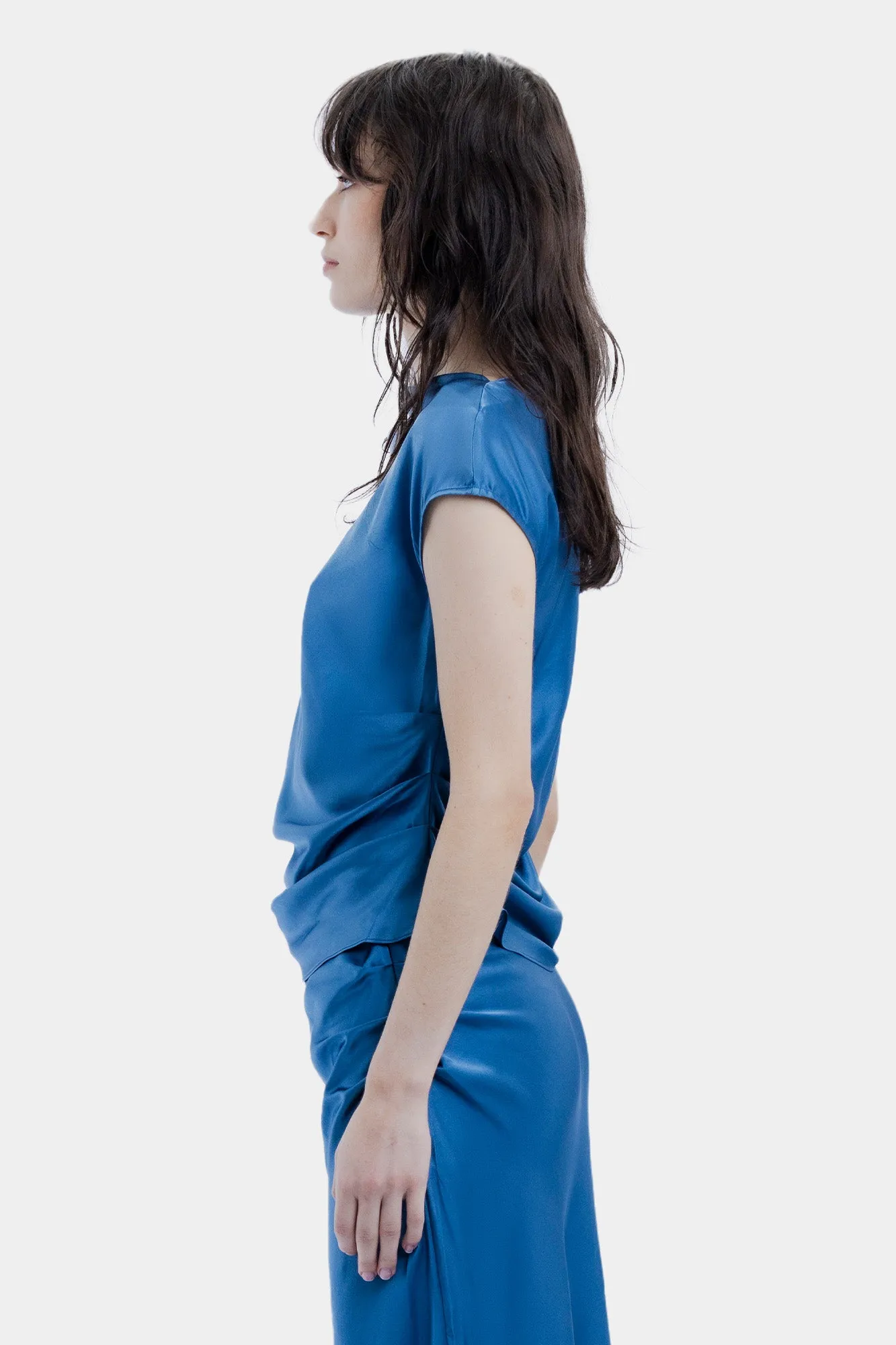Sleeveless Tucked Top
