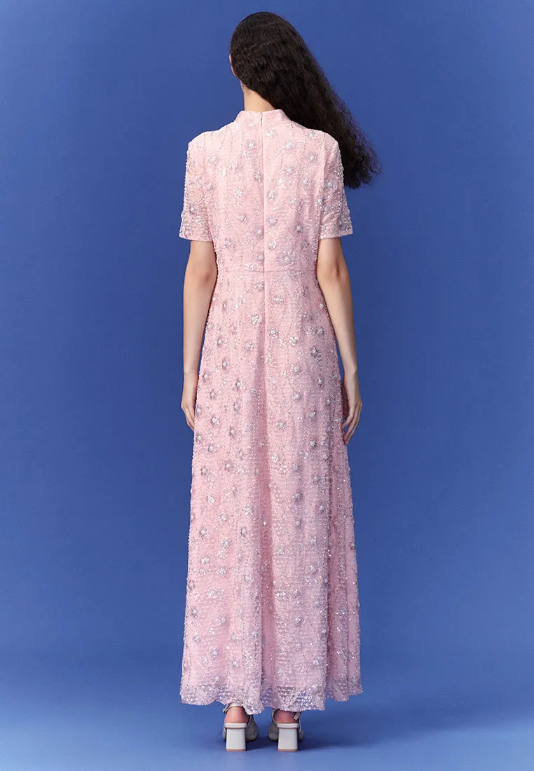 Stand Collar Lady's Dress