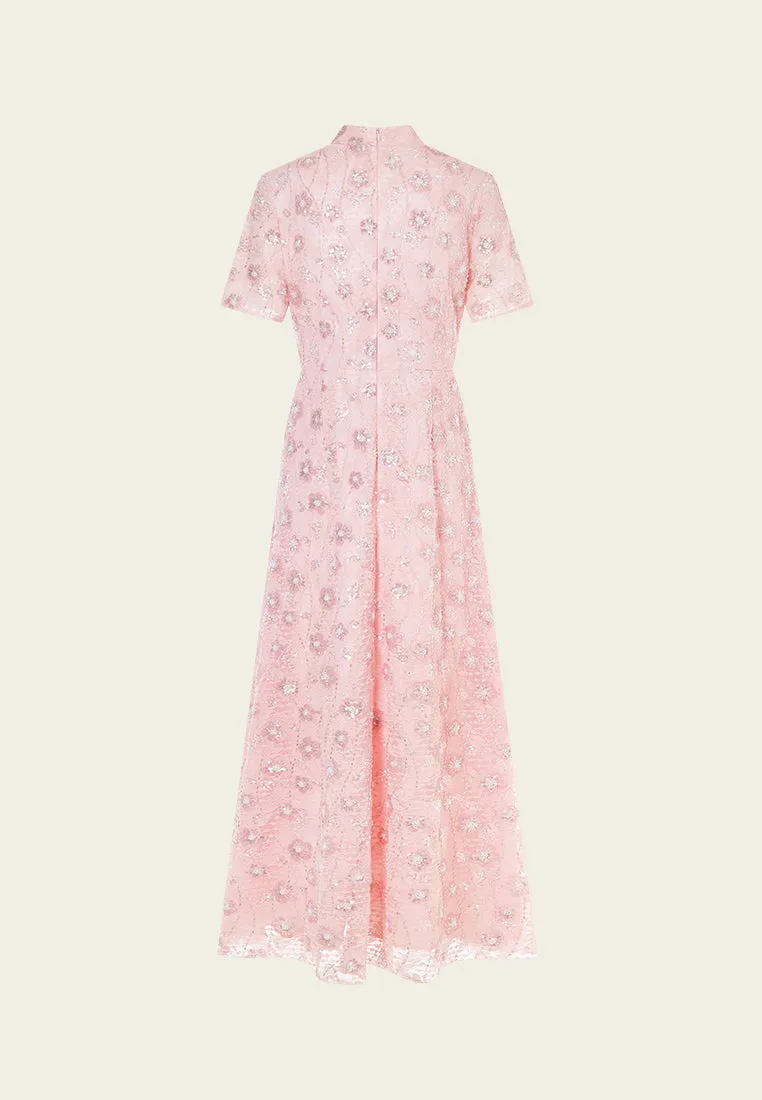 Stand Collar Lady's Dress