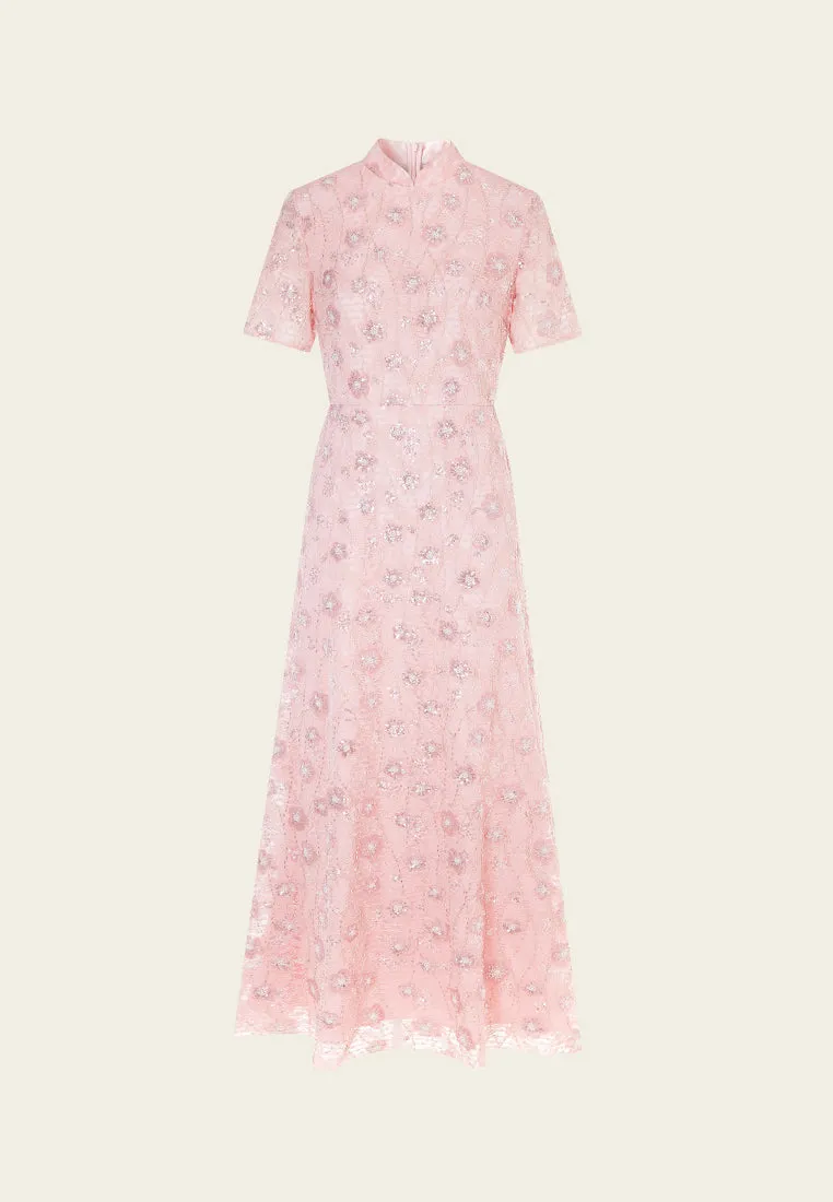 Stand Collar Lady's Dress