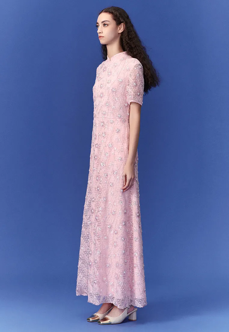 Stand Collar Lady's Dress