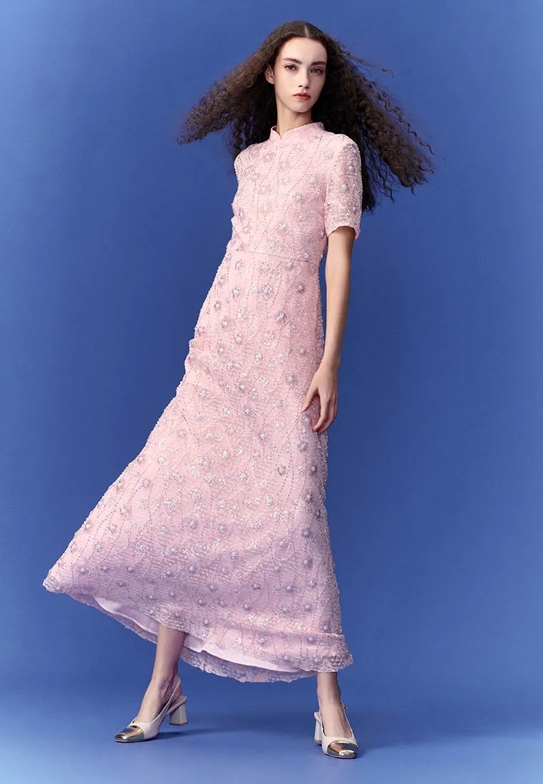 Stand Collar Lady's Dress