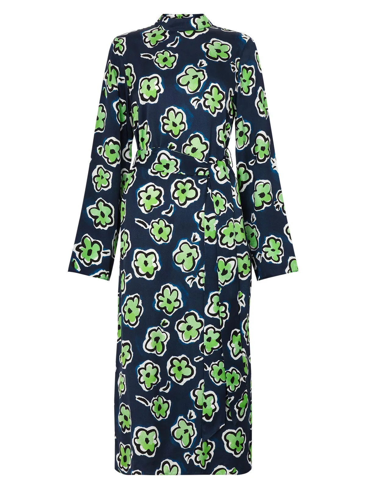 Stella Blue Painted Floral Midi Dress