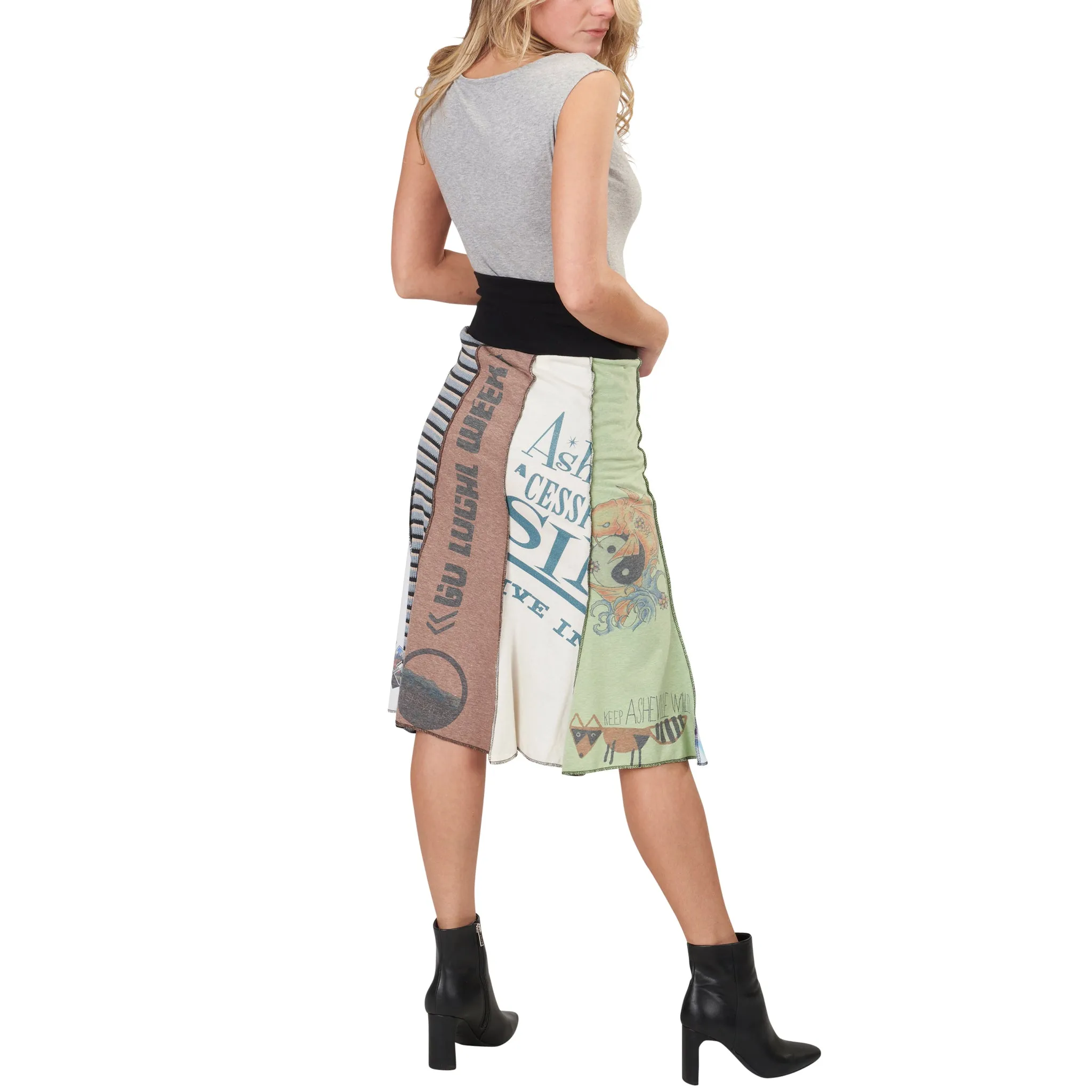 Upcycled Long Bell Skirt