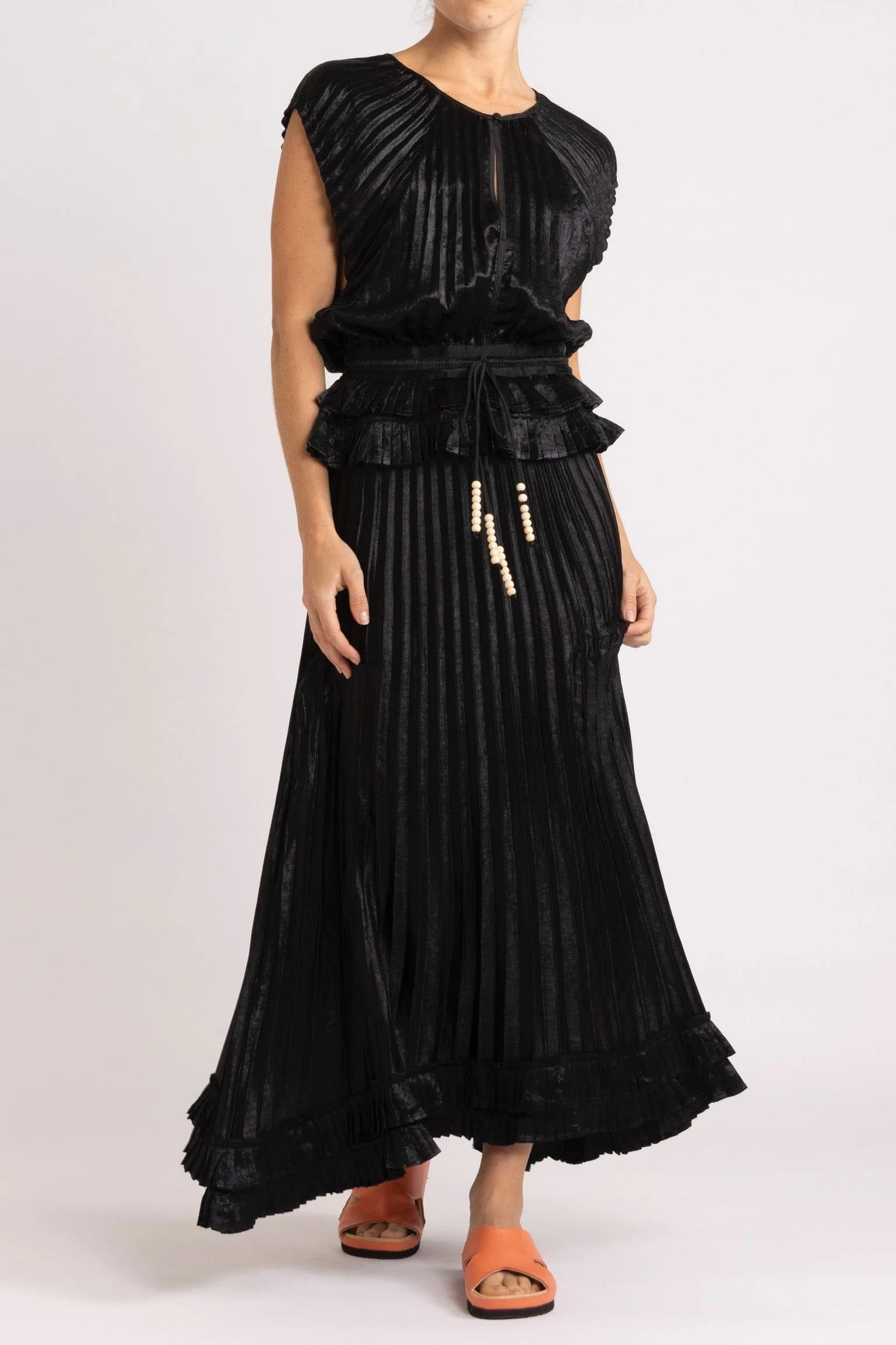 Wanda Pleated LaméTop