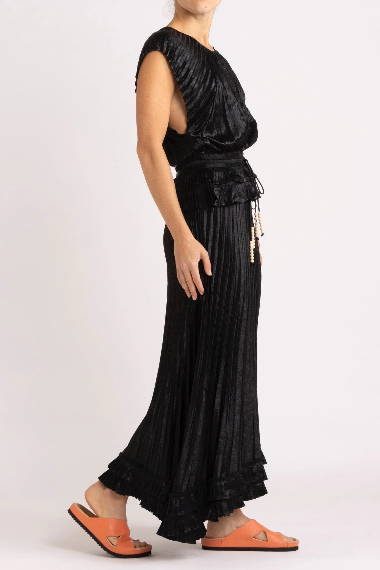 Wanda Pleated LaméTop