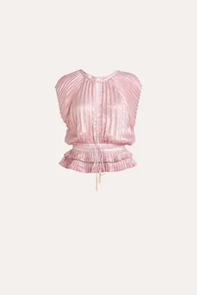 Wanda Pleated LaméTop