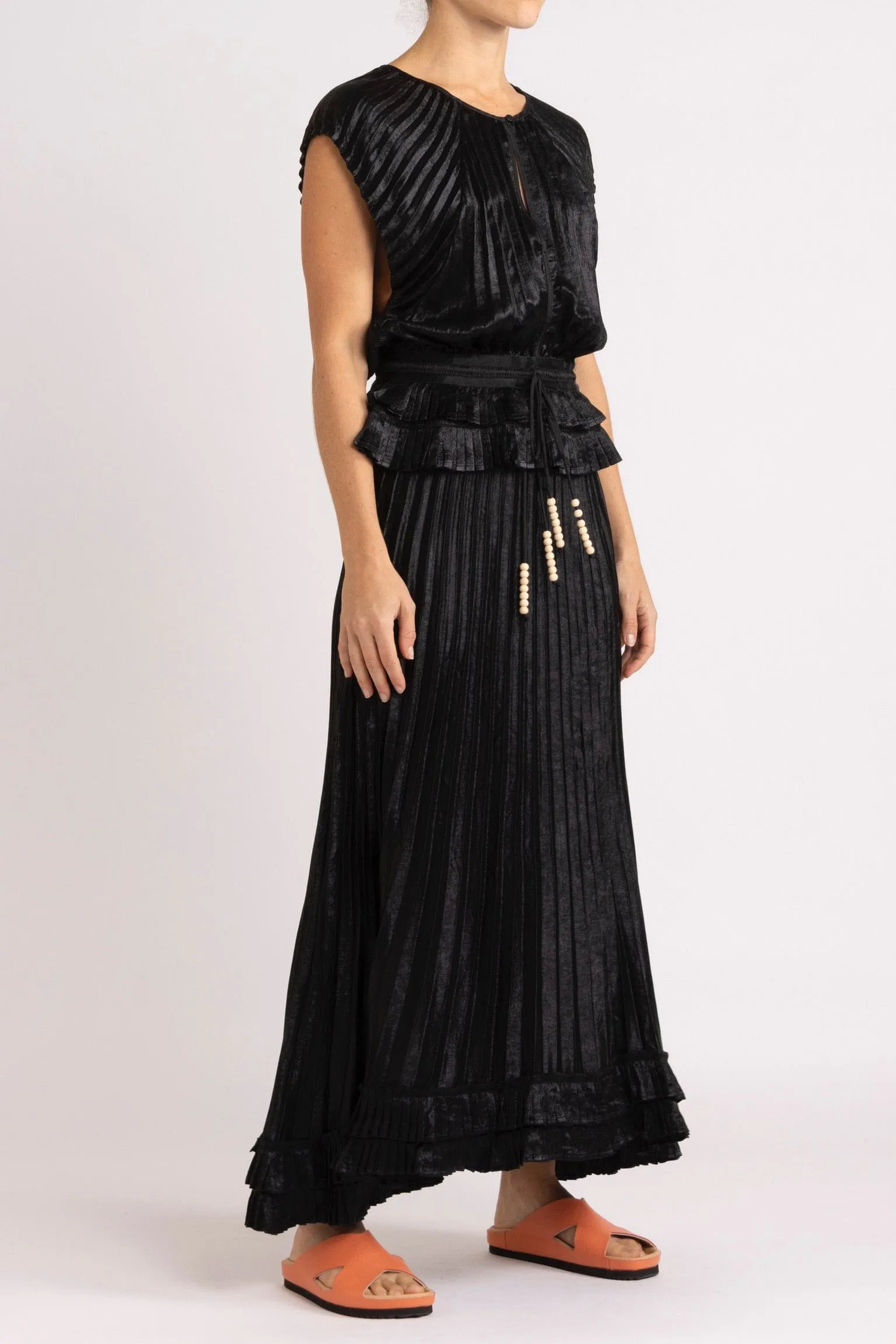 Wanda Pleated LaméTop