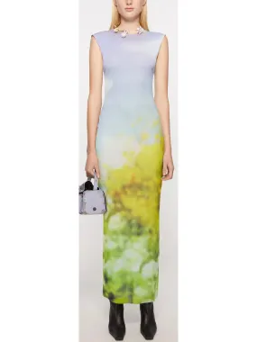Women’s Column Dress In Blurred Print