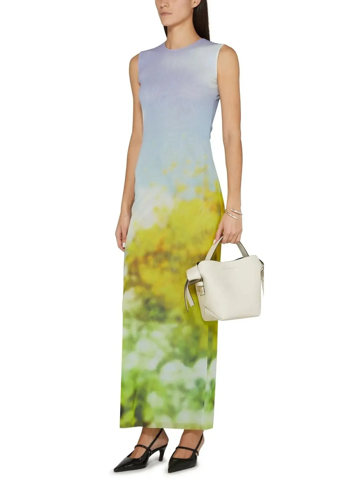 Women’s Column Dress In Blurred Print