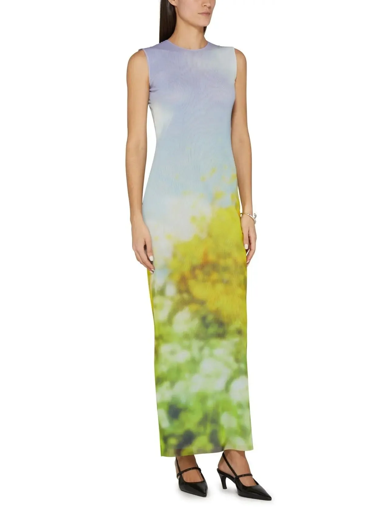 Women’s Column Dress In Blurred Print